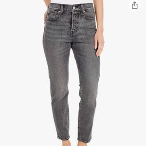 Black/gray, wedgie, high rise Levi’s jeans